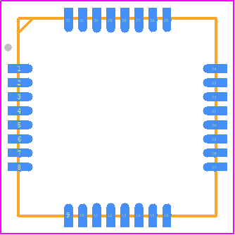 TLSR8258F1KET32 - TELINK PCB footprint - Quad Flat No-Lead - Quad Flat No-Lead - 32-pin TQFN 5x5x0.75mm