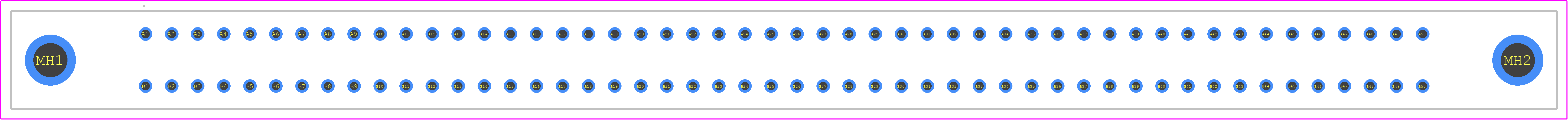 CR22-100D-2.54DS(70) - Hirose PCB footprint - Other - Other - CR22-100D-2.54DS(70)-2