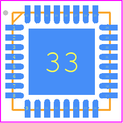 A8302SETTR-T - Allegro Microsystems PCB footprint - Quad Flat No-Lead - Quad Flat No-Lead - ET Package, 32-Contact QFN with Exposed Thermal Pad-1