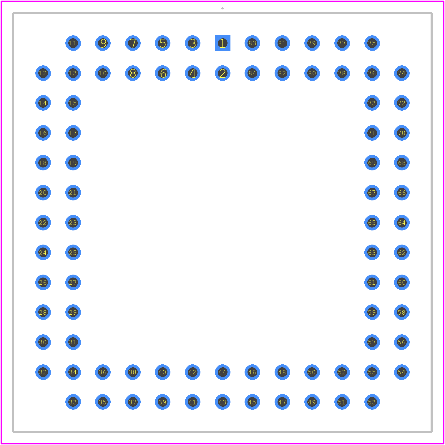 PLCC84ATN - Adam Tech PCB footprint - Other - Other - PLCC84ATN-3