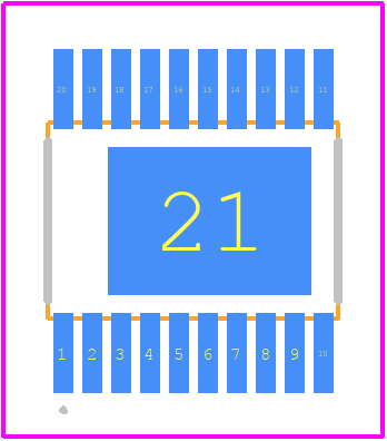 LM21215MHX/NOPB - Texas Instruments PCB footprint - Other - Other - PWP0020AA_2022