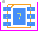 FAN5362UMP33X - onsemi PCB footprint - Small Outline No-lead - Small Outline No-lead - UDFN6 2x2, 0.65P CASE 517DR ISSUE A