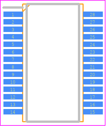 DS92LV1212AMSA/NOPB - Texas Instruments PCB footprint - Small Outline Packages - Small Outline Packages - MSA28
