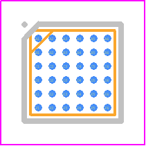 MAX5832GWX+ - Analog Devices PCB footprint - BGA - BGA - W363A3+1_1