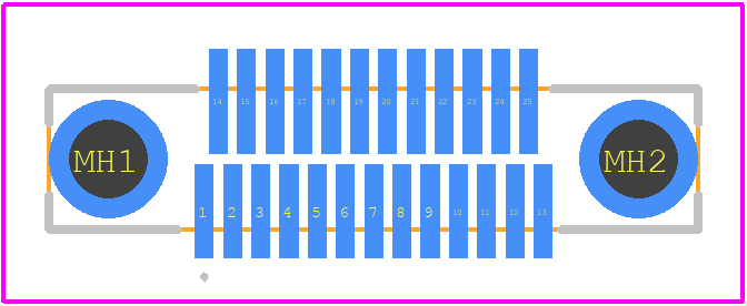 NK-2B2-025-225-TH00 - Molex PCB footprint - Other - Other - NK-2B2-025-225-TH00-3