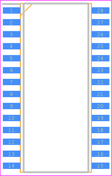 ML4411ACS - Micro Linear PCB footprint - Small Outline Packages - Small Outline Packages - 28-Pin SOIC