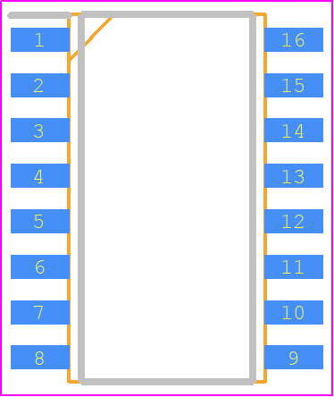 HA16120FP - HITACHI PCB footprint - Small Outline Packages - Small Outline Packages - HA16120FP