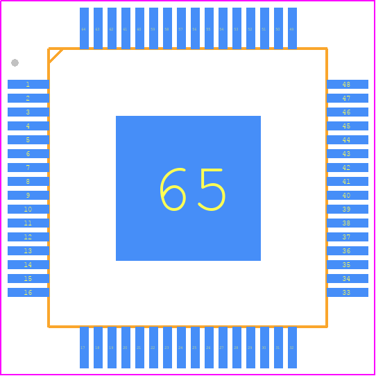 MC33771BSP1AE - NXP PCB footprint - Quad Flat Packages - Quad Flat Packages - 64LQFP-EP