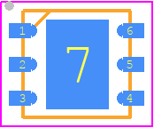 LDL212PUR - STMicroelectronics PCB footprint - Small Outline No-lead - Small Outline No-lead - DFN6 (3x3)-1