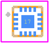 ADRF5721BCCZN - Analog Devices PCB footprint - Other - Other - [LGA] 2.5 mm × 2.5 mm Body and 0.75 mm Package Height (CC-16-6)