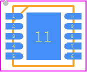 MCP16413T-I/MN - Microchip PCB footprint - Small Outline No-lead - Small Outline No-lead - 10-Lead Thin Plastic Dual Flat,No Lead Package (MN)  -3x3x0.8mm Body [TDFN]