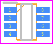TPS26611DDFR - Texas Instruments PCB footprint - Small Outline Packages - Small Outline Packages - DDF0008A_2022