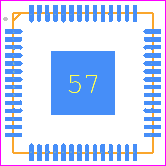 RPI Chip RP2040-10-10 - RASPBERRY-PI PCB footprint - Quad Flat No-Lead - Quad Flat No-Lead - QFN-56