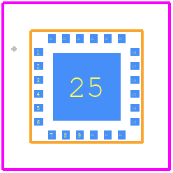 ADRF5720BCCZN-R7 - Analog Devices PCB footprint - Other - Other - 4 mm × 4 mm Body and 0.75 mm Package Height (CC-24-5)