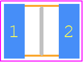 1210BB475K500YX110T - Knowles PCB footprint - Capacitor Chip Non-polarised - Capacitor Chip Non-polarised - 1210