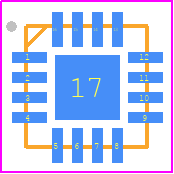 MIC2101YML-TR - Microchip PCB footprint - Quad Flat No-Lead - Quad Flat No-Lead - VQFN-16A