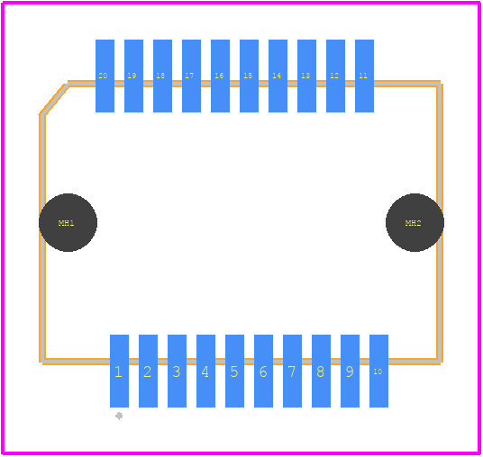 10122424-901LF - Amphenol PCB footprint - Other - Other - 10122424-901LF-1