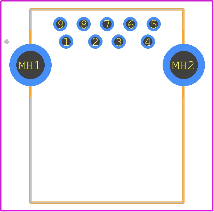 KUSBX-AS1N9-1-BL30 - Kycon PCB footprint - Other - Other - KUSBX-AS1N9-1-BL30-1