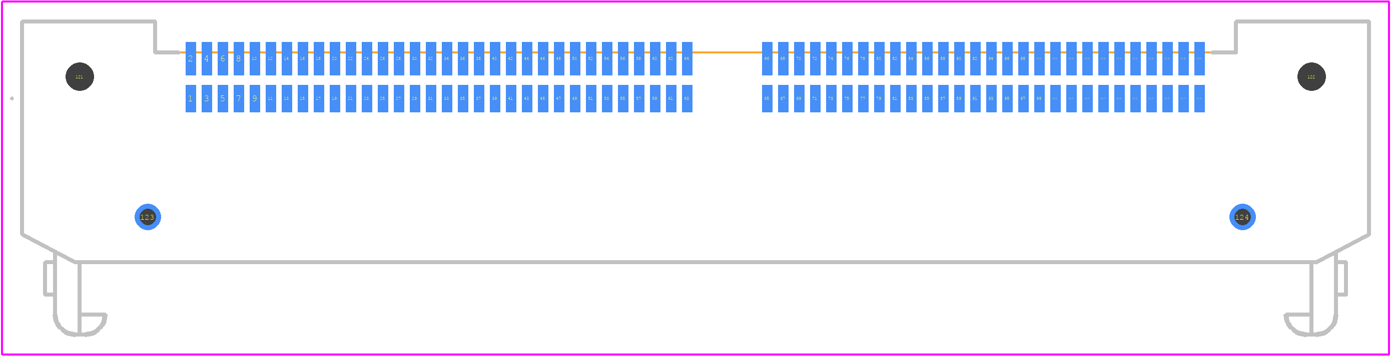 HSEC8-160-01-L-RA-BL - SAMTEC PCB footprint - Other - Other - HSEC8-160-01-L-RA-BL-4