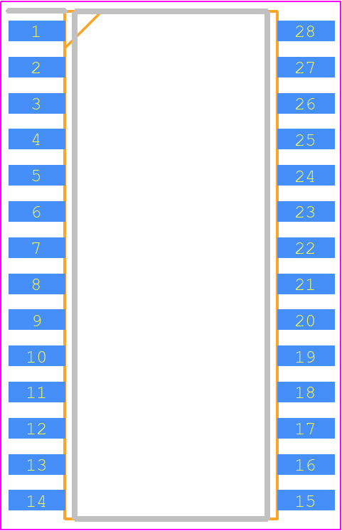 dsPIC30F1010-30I/SO - Microchip PCB footprint - Small Outline Packages - Small Outline Packages - (SO)28-Lead(SOIC)-1