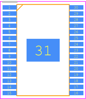 ML22Q563-NNNMB - LAPIS SEMICONDUCTOR PCB footprint - Small Outline Packages - Small Outline Packages - P-SSOP30-56-0