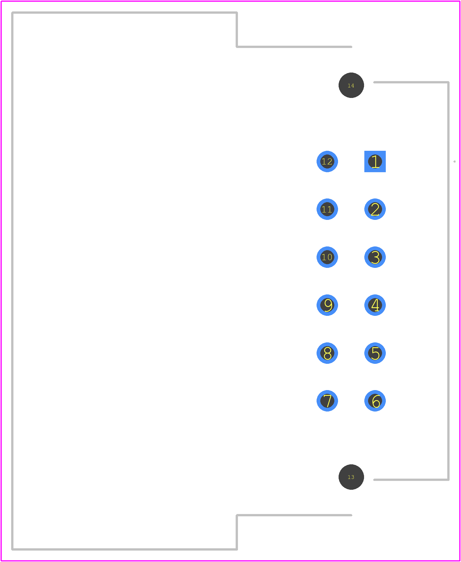 DTM13-12PA-R005 - TE Connectivity PCB footprint - Other - Other - DTM13-12PA-R005-4