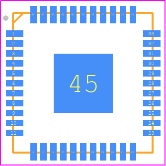 SI53302-B-GMR - Skyworks PCB footprint - Quad Flat No-Lead - Quad Flat No-Lead - Si5342 7x7 mm 44-QFN-1