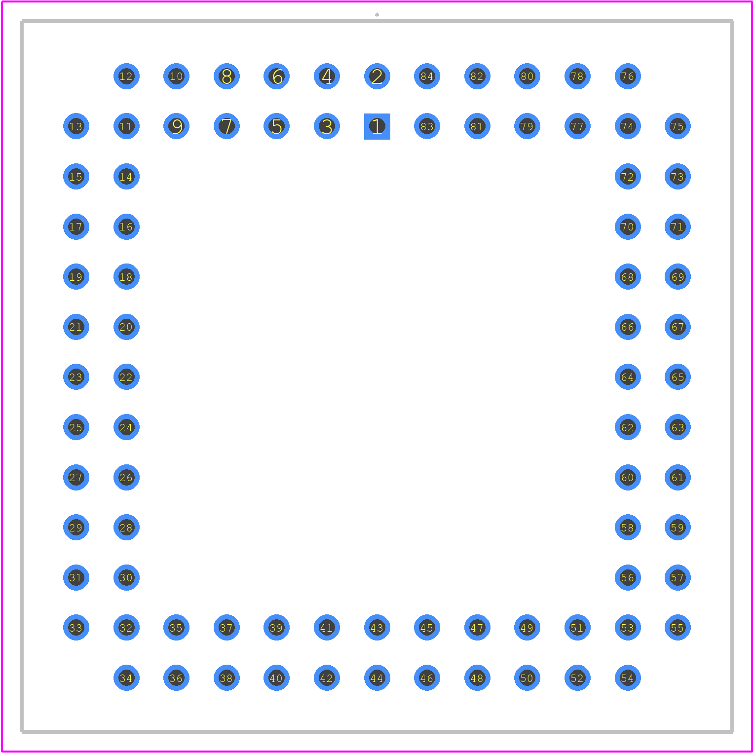 PLCC84TD - GTK PCB footprint - Other - Other - PLCC84TD-4