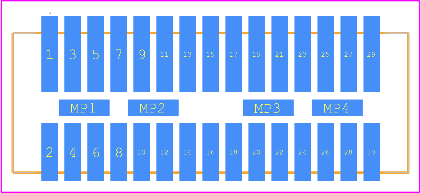 201197-0300 - Molex PCB footprint - Other - Other - 201197-0300-4