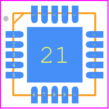 QPA2598TR7 - Qorvo PCB footprint - Quad Flat No-Lead - Quad Flat No-Lead - QFN 4x4 mm 20L---