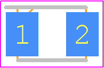 67-11-T1C-GV2W2F-2T - Everlight PCB footprint - LED Moulded - LED Moulded - 67-11-T1C-GV2W2F-2T