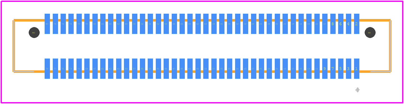 LSS-140-02-F-DV-A-K-TR - SAMTEC PCB footprint - Other - Other - LSS-140-02-F-DV-A-K-TR-1