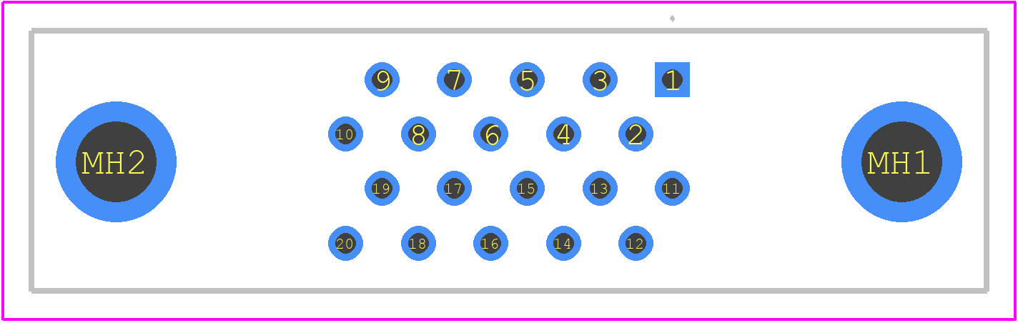 MDR10220-6202PL(20P) - 3M PCB footprint - Other - Other - MDR10220-6202PL(20P)-2