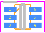 MCP40D18T-502E/LT - Microchip PCB footprint - SOT23 (6-Pin) - SOT23 (6-Pin) - 6 lead SOT (LT)