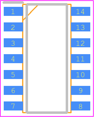 MCP42050-I/SL - Microchip PCB footprint - Small Outline Packages - Small Outline Packages - (SL)14-Lead(SOIC)2003ver