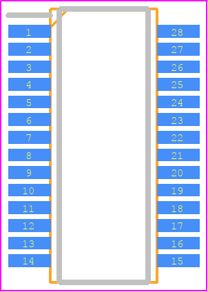 FE1.1S-BSOP28BCN - Terminus Technology PCB footprint - Small Outline Packages - Small Outline Packages - 28-pin SSOP