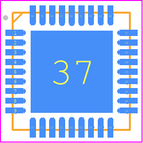 ZL2008EVAL1Z - Renesas Electronics PCB footprint - Quad Flat No-Lead - Quad Flat No-Lead - L36.6x6C---