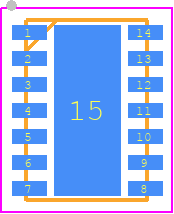 TJA1448CTK - NXP PCB footprint - Small Outline No-lead - Small Outline No-lead - HVSON14