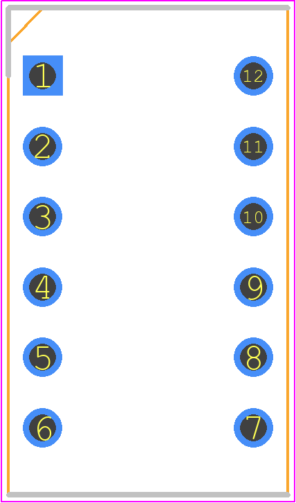 BDB06 - C & K COMPONENTS PCB footprint - Dual-In-Line Sockets - Dual-In-Line Sockets - BDB06