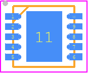 MCP73838T-FJI/MF - Microchip PCB footprint - Small Outline No-lead - Small Outline No-lead - (MF)10-Lead(DFN)_2