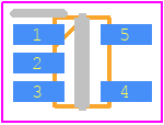 MCP9701T-E/LT - Microchip PCB footprint - SOT23 (5-Pin) - SOT23 (5-Pin) - 5-Lead (LT) SC70