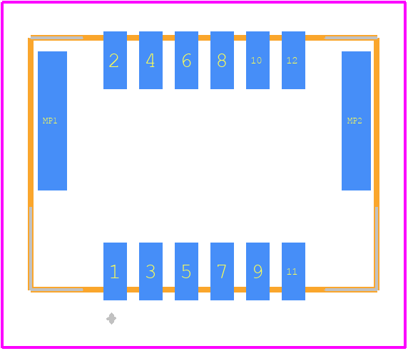 505448-1271 - Molex PCB footprint - Other - Other - 505448-1271-1
