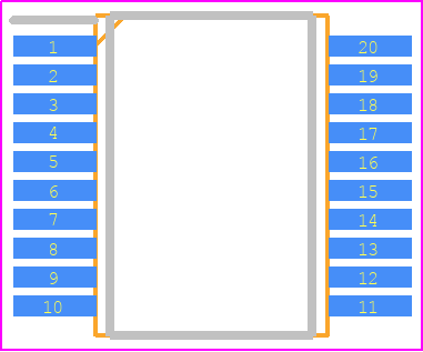 PIC16C710-20I/SS - Microchip PCB footprint - Small Outline Packages - Small Outline Packages - (SS)20-lead(SSOP) 209 mil