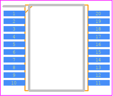 PIC16F1826-I/SS - Microchip PCB footprint - Small Outline Packages - Small Outline Packages - (SS)20-lead(SSOP)