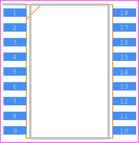 PIC16F627-20/SO - Microchip PCB footprint - Small Outline Packages - Small Outline Packages - SO 300mil (SOIC)