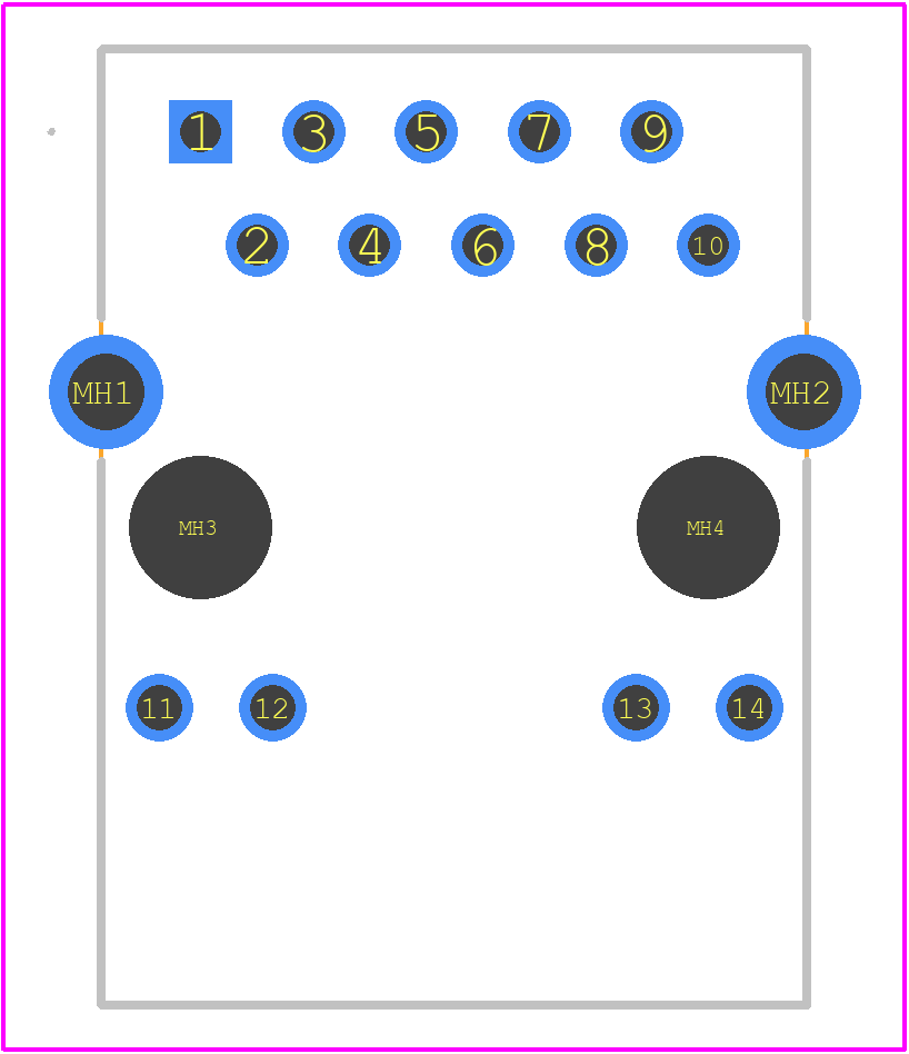 CRJ009-ML4-TH - Same Sky PCB footprint - Other - Other - CRJ009-ML4-TH-1