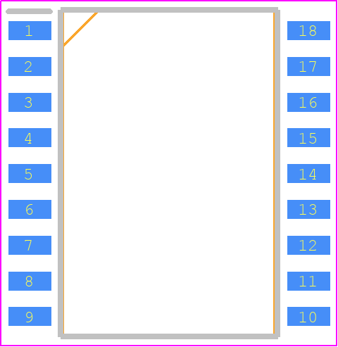 PIC16F84-04I/SO - Microchip PCB footprint - Small Outline Packages - Small Outline Packages - 18-Lead SO Wide (300mil)