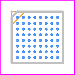 PN5190B1EV/C121E - NXP PCB footprint - BGA - BGA - VFBGA64