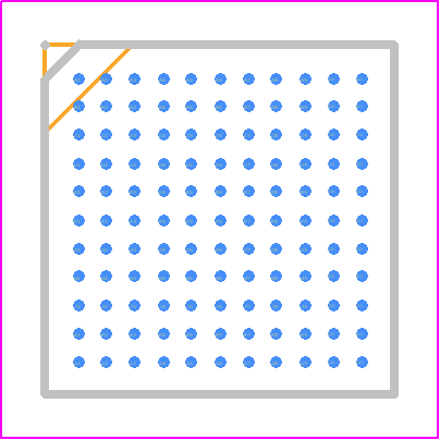 MK22FN256VDC12 - NXP PCB footprint - BGA - BGA - LFBGA121-