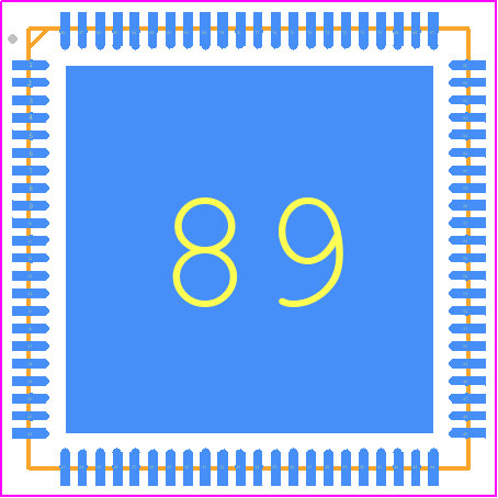 NT1065 - NT-Lab PCB footprint - Quad Flat No-Lead - Quad Flat No-Lead - Package QFN88-10×10